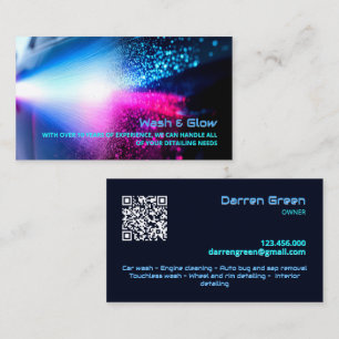 Car Wash QR Business Card