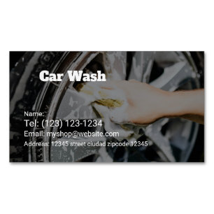 car wash services editable business card