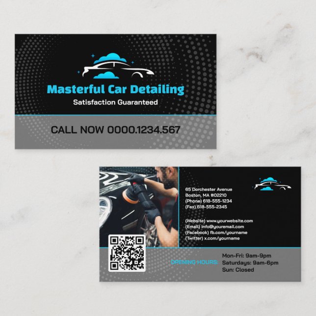 Car Wash Services | Professional Business Card (Front/Back)