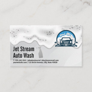 Car Wash Services   Soap Suds Business Card