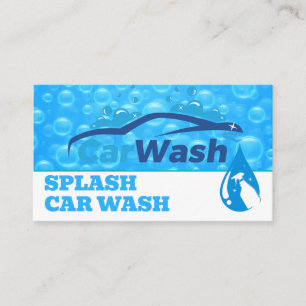 Car Wash Soap Bubbles Auto Care Business Card
