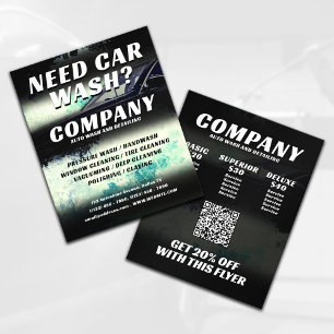 Car water splash automotive  flyer