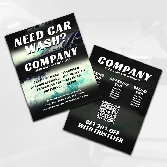 Car water splash automotive  flyer (Creator Uploaded)