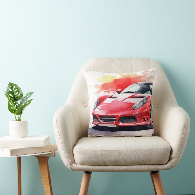Car watercolor cushion (Chair)