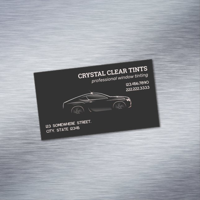 Car Window Tint Magnetic Business Card (In Situ)
