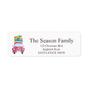 Car with Christmas gifts