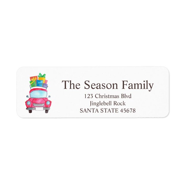 Car with Christmas gifts (Front)