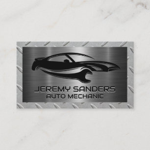 Car Wrench Logo   Mechanic  Business Card