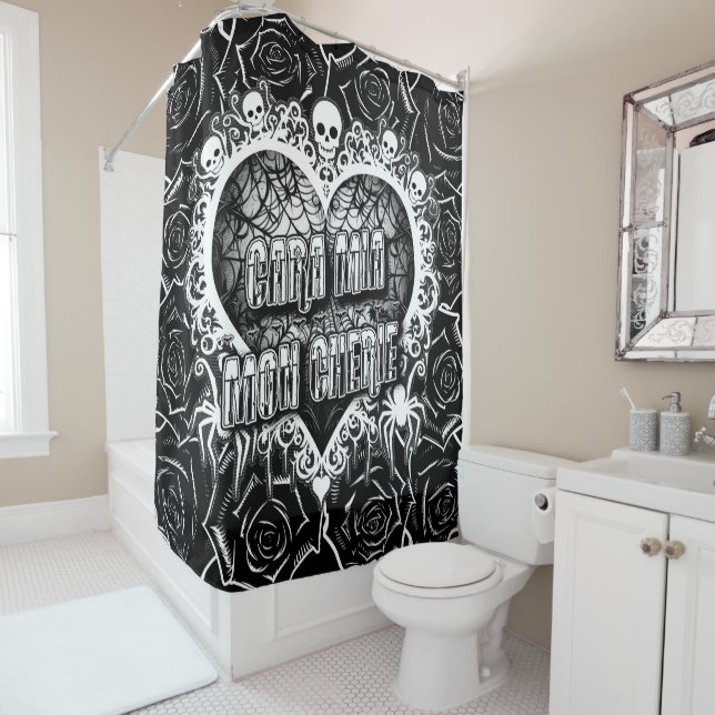 Cara Mia, Mon Cherie Shower Curtain (In Situ)