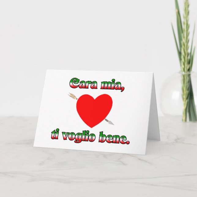 Cara Mia, Ti Volgio Bene Holiday Card (Front)