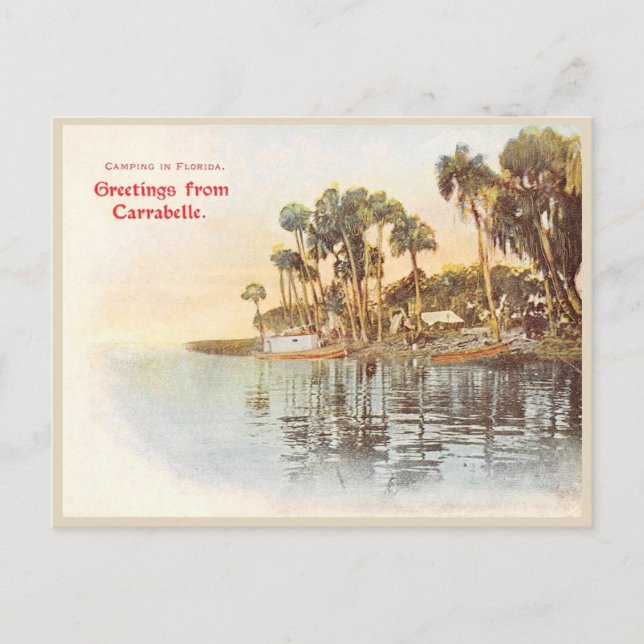 Carabelle, Florida vintage greetings Postcard (Front)
