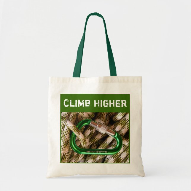 Carabiner and Climbing Rope Tote Bag (Front)