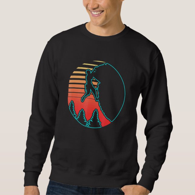 Carabiner Felskletterer Klettern Bouldern Wanderer Sweatshirt (Front)