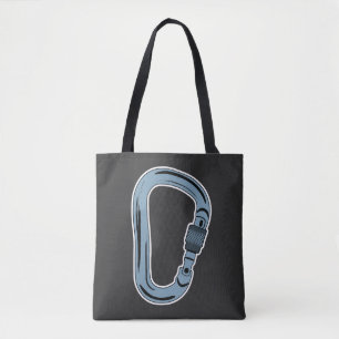 Carabiner Mountain Climbing Bouldering Outdoors Tote Bag