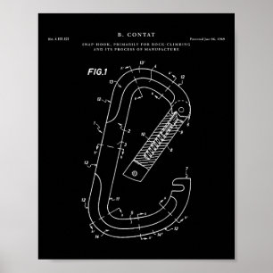 Carabiner Patent - Climbing Poster