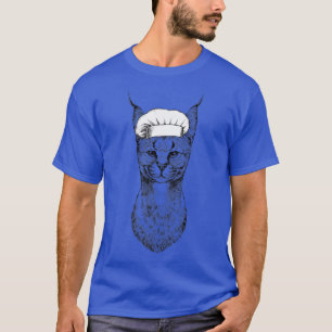 Caracal Cat Cook Chef Funny Cooking T-Shirt