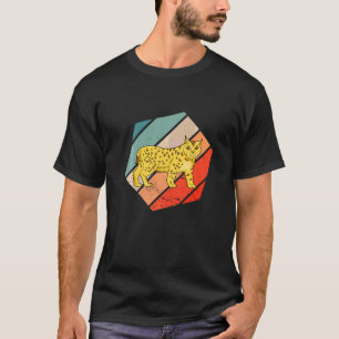 Caracal Cat Hexa Vintage Retro Caracal Lynx Hexag T-Shirt