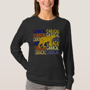 Caracal Cat Vintage Wild Cat Lynx Coated Animal T-Shirt