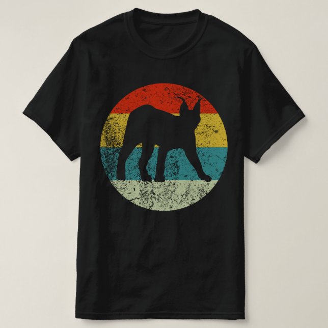 caracal retro vintage  silhouette 70s T-Shirt (Design Front)