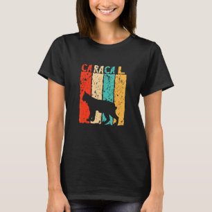 Caracal Sunset Lynx Wild Retro Vintage Cat Caracal T-Shirt