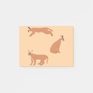 Caracals post-it notes
