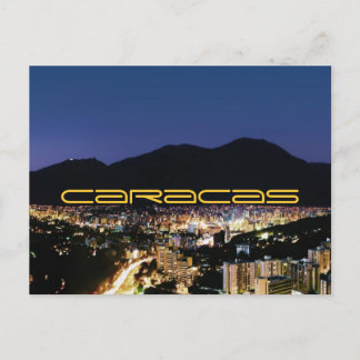 Caracas by night postcard