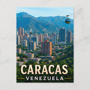 Caracas Mountain Skyline and Venezuelan Spirit Postcard