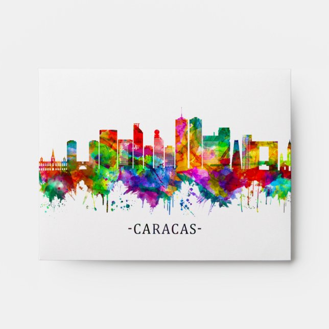Caracas Venezuela Skyline Envelope (Front)