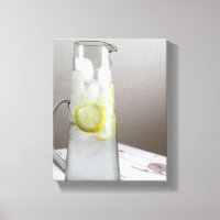 Carafe of Lemon Lime Ice Water Colour 8x10