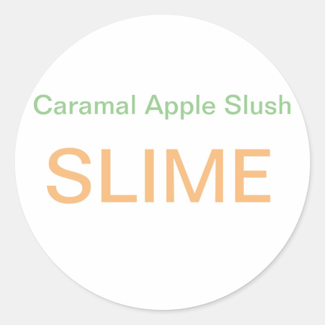 Caramal Apple slush SLIME logo Classic Round Sticker (Front)