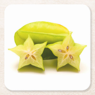Carambola Square Paper Coaster