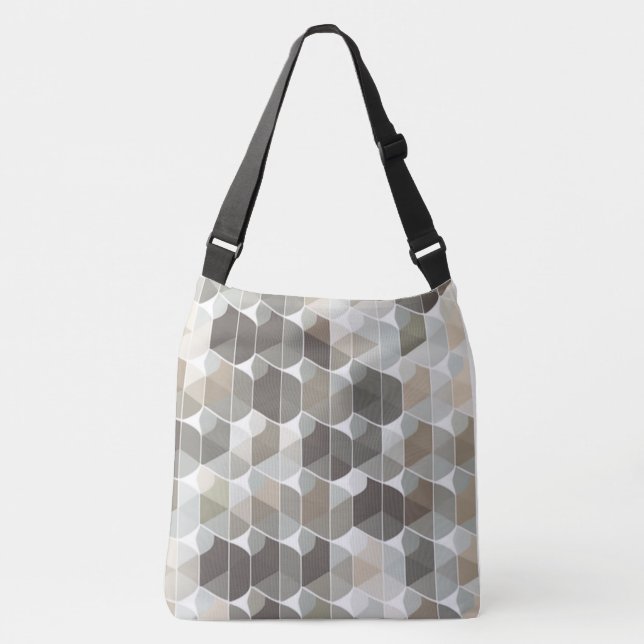 Caramel Abstract Scales Crossbody Bag (Front)