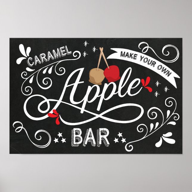 Caramel Apple Bar Event Sign (Front)