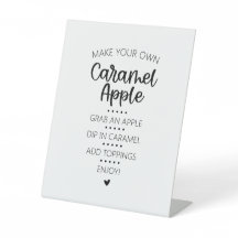 Caramel Apple Bar Pedestal Sign
