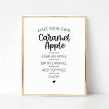Caramel Apple Bar Sign