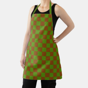 Caramel apple chequered board pattern apron