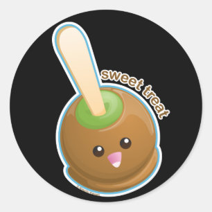 Caramel Apple Classic Round Sticker