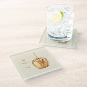 Caramel Apple Glass Coaster