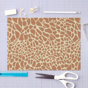 Caramel Brown Beige Giraffe Animal Print Decoupage Tissue Paper