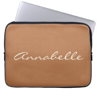 Caramel Brown Script Name Minimalist Personalised