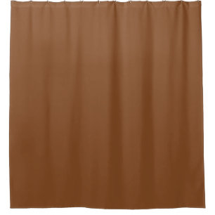 Caramel Cafe Warm Neutral Brown Solid Colour Print Shower Curtain