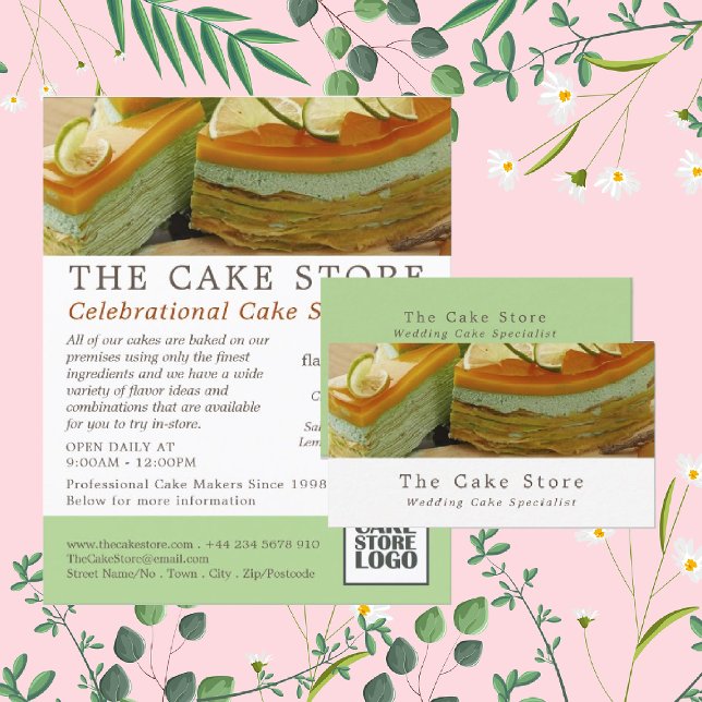 Caramel Cake, Cakery, Cake Store Advertising Flyer (Creator Uploaded)