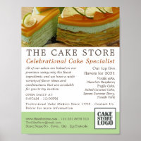 Caramel Cake, Cakery, Cake Store Advertising