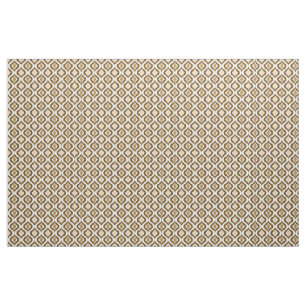 Caramel Coffee Brown Retro Chic Ikat Drops Pattern Fabric