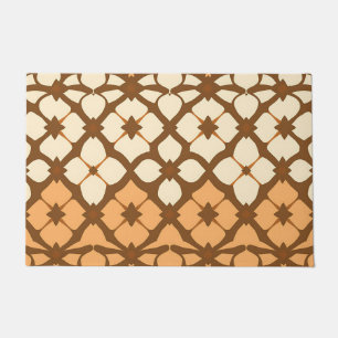 Caramel Cream Moroccan Lattice Pattern Doormat