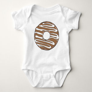 Caramel Doughnut, Doughnut, Glaze, Icing, Frosting Baby Bodysuit