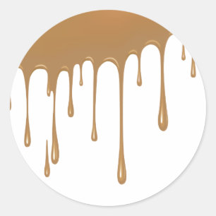 Caramel Drip Classic Round Sticker