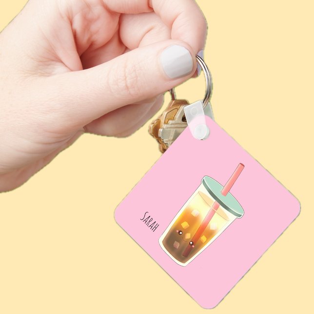 Caramel Iced Coffee With Cream Foam  Key Ring (Creator Uploaded)