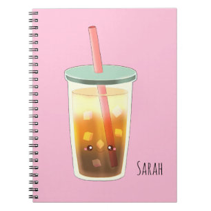 Caramel Iced Coffee With Cream Foam Magnet Notebook