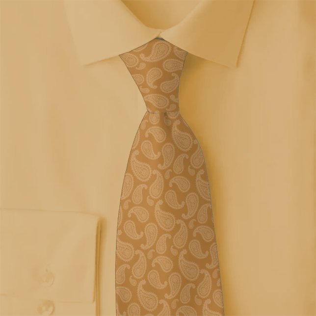 Caramel Paisley Tie (Creator Uploaded)